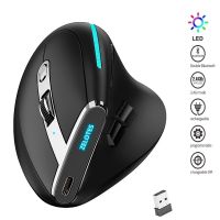 ZZOOI RGB Wireless Vertaical Mouse Rechargeable Bluetooth Mouse for Laptop Tablet Mackbook Programmable Gaming Mouse Ergonomic Mice