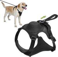 2 In 1 No Pull Dog Harness With Retractable Leash [ฟังก์ชั่นป้องกันการระเบิดอัตโนมัติ] เสื้อกั๊กสุนัขระบายอากาศปรับได้