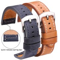 [ladies jewelry]สายนาฬิกา Cowhide 1822 24Mm Women Men Quick Release ForGear S3LeatherWatch Band Strap