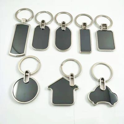 Initial Keychain for Engraving Unisex Creative Car Key Chain Blank Alloy Keyring Advertising Promotional Gifts Lovers Key Ring Key Chains