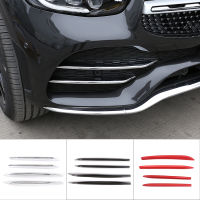 รถจัดแต่งทรงผมด้านหน้าไฟตัดหมอกแถบตกแต่ง Air Intake Grille Trim อุปกรณ์เสริม ABS สำหรับ Benz GLC Class X253 2020