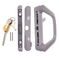 Hans1 Durable Mortise Reversible Install Sliding Door Handle Lock Left Glass Balcony