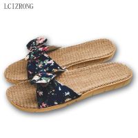 【cw】 LCIZRONG 6 Colors Flax Slippers Slapping Beach Flip Flops Non slip Female