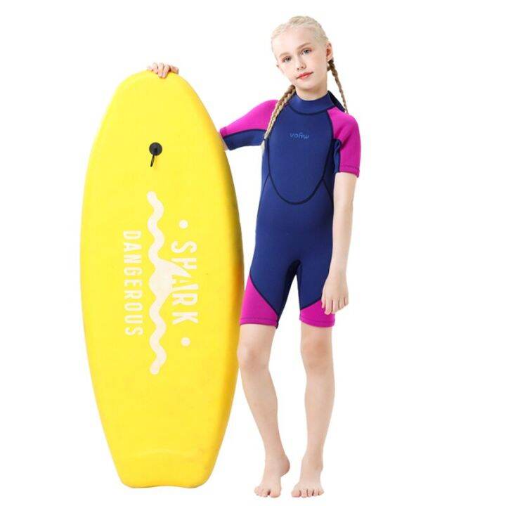 Short Wetsuit Neoprene Diving Suit 2mm Thick Swimsuit For Girls Kids