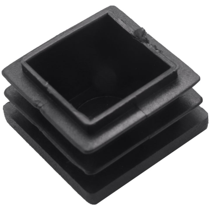 100pcs-plastic-square-tube-inserts-end-blanking-caps-20mm-x-20mm-black