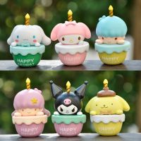 [Lovely Cute] 6 types of figures Kuromi Cinnamon dog birthday cake ornaments peripheral toys dolls