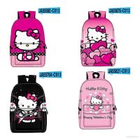 Yelan Sanrio กระเป๋าเป้สะพายหลัง อเนกประสงค์ พิมพ์ลาย Hello Kitty ระบายอากาศ จุของได้เยอะ แฟชั่นสําหรับผู้หญิง นักเรียน 【BYUE】