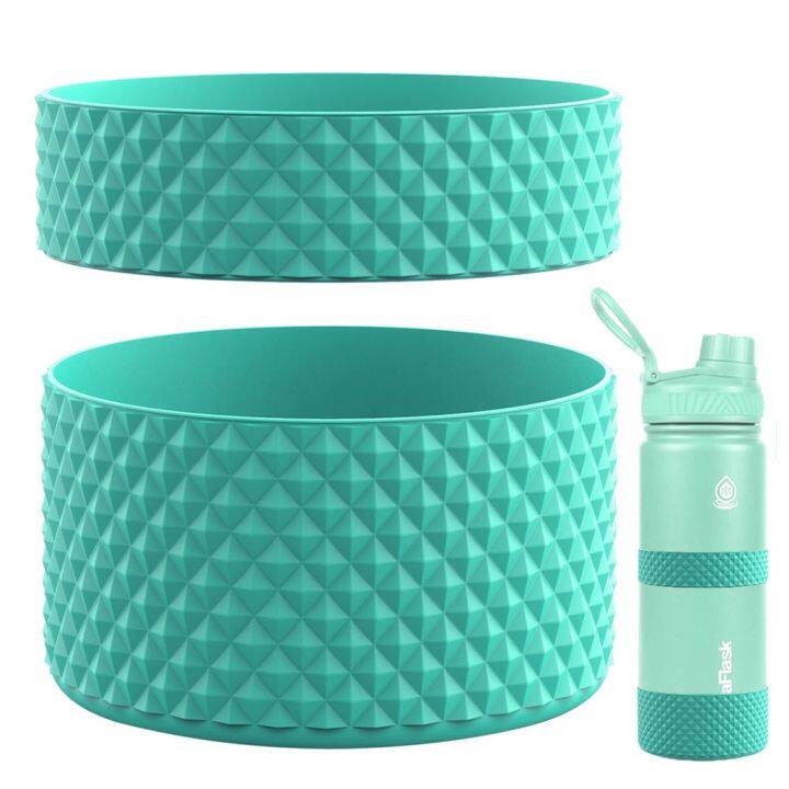 2pcs Silicone Sleeve For Sports Water Bottle, Elastic Bottom Cover