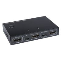 【NEW】 ตัวสลับสัญญาณ4K USB KVM 2พอร์ต HDMI สำหรับการแชร์แป้นพิมพ์จอภาพการถอดรหัสแบบปรับตัวของเมาส์2ชิ้น