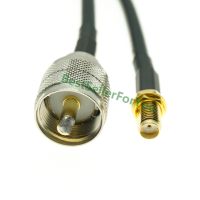 SMA Female bulkhead to UHF Male PL259 RF Straight Pigtail RG58 Coax Cable NEW high quality