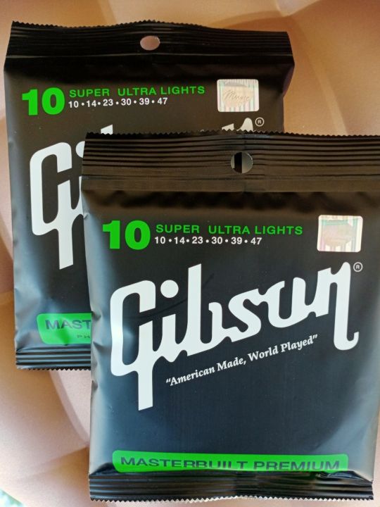 สายกีต้าร์ Gibson สายกีต้าร์โปร่ง เบอร์ 10