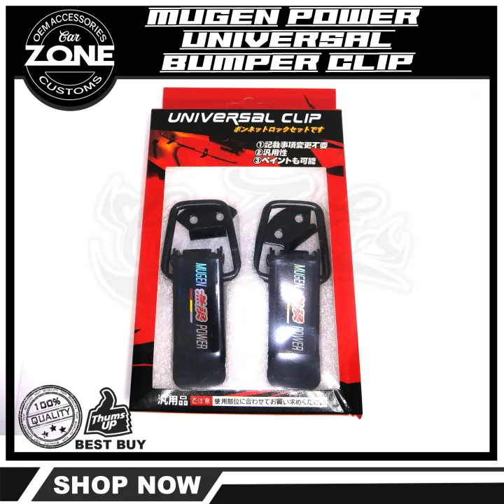MUGEN Universal Quick Release Bumper Clip (Black) Lazada PH