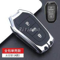 Zinc Alloy Car Key Case Full Cover for Peugeot 308 408 508 2008 3008 4008 5008 Citroen C4 C4L C6 C3-XR Smart Shell Accessories