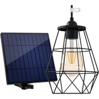 ✟□☇ Solar Pendant Lights Indoor and Outdoor Super Bright IP65 Waterproof Solar Shed Lights for Bedroom Living Room Garden Garage