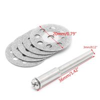 OOTDTY 5pcs/set 20/22/25/30 Dremel Accessories Diamond Grinding Wheel Saw Circular Cutting Disc Dremel Rotary Tool Diamond Discs