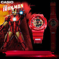 ต้นฉบับ G Shock Avengers Marvels iron man GA110 นาฬิกาข้อมือผู้ชายดิจิตอล นาฬิกาข้อมือผู้ชาย  เมตรกันน้ำกันกระแทก นาฬิกาข้อมือกีฬา GA-110IRONMAN-4PR