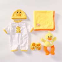 Reborn Baby Toy Clothes Outfit Accessories Yellow Duck Pink Panda Set for 45-55cm Doll Toys Newborn Girl Boy