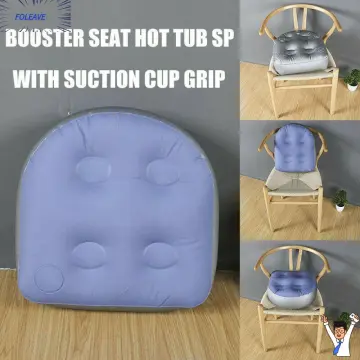 Booster Seat Inflatable Cushion Chair Backrest With Suction Cups Spa  Inflatable Cushion Inflatable Pad For Adults Kids Blue