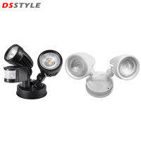 Dssstyles ไฟไฟแต่งลานบ้าน LED เซนเซอร์วัดการหรี่แสงโคมไฟฟลัดไลท์สำหรับวิลล่าลานลานสวนสาธารณะถนน