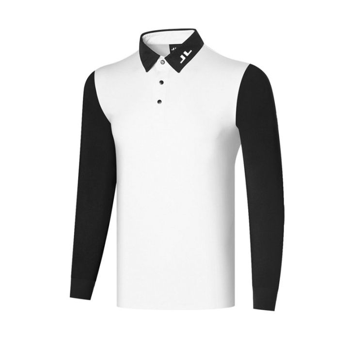 descennte-j-lindeberg-le-coq-honma-pearly-gates-mizuno-ping1-scotty-cameron1-golf-clothing-mens-long-sleeved-breathable-quick-drying-sweat-wicking-lapel-polo-shirt-golf-loose-outdoor-top
