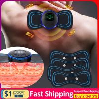 ZZOOI Portable EMS Mini Electric Neck Massager Cervical Massage Stimulator Pain Relief Neck Back Leg Health Care Relaxation Tool