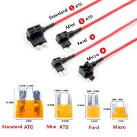 【COOL】 kgcwmw ตัวยึดฟิวส์12V อะแดปเตอร์ท่อต่อวงจรรวมมินิมาตรฐาน Ford ATM ฟิวส์อัตโนมัติ10A พร้อมตัวยึด