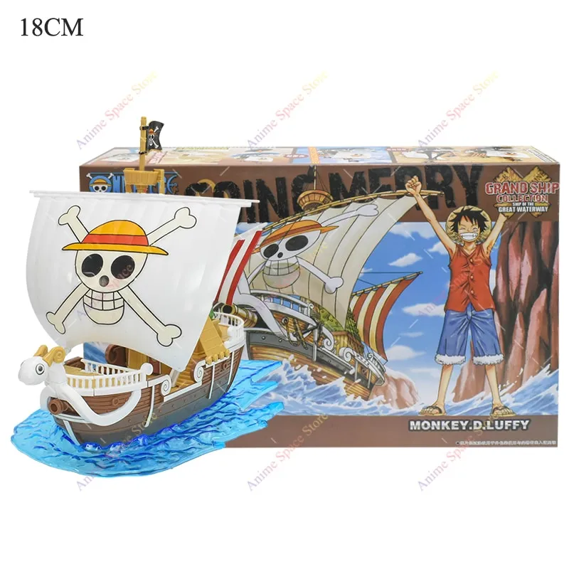 Bandai Original ONE PIECE Anime Model GRAND SHIP COLLECTION GOING MERRY  Action Figure Assembly Model Toys Gifts for Children