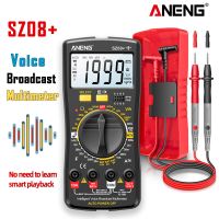 ANENG SZ08+ Digital Professional Multimeter Voice Broadcast AC/DC Current Tester Multimetro Hz HFE Ohm Tool for Electrician Electrical Trade Tools Tes