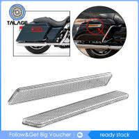 Talage กระเป๋าใส่ของข้างรถมอเตอร์ไซด์,ที่ปิดรีเวทสะท้อนแสงสำหรับ Harley Glide 14-18