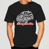 Fiat Abarth Inspired Racing Tradition P White Cotton Tshirt 5241X Gildan