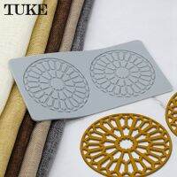 TUKE รอบแบบเรซิ่นลูกไม้ซิลิโคนแม่พิมพ์เครื่องมือตกแต่งเบเกอรี่ DIY ฐานเค้กช็อคโกแลตขนม F Ondant แม่พิมพ์เครื่องครัว