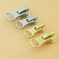 ✘๑ 10 PiecesAuthentic YKK No.3 and No.5 Metal Self Locking Puller Gold Copper DA8LH DALH Zipper Accessories