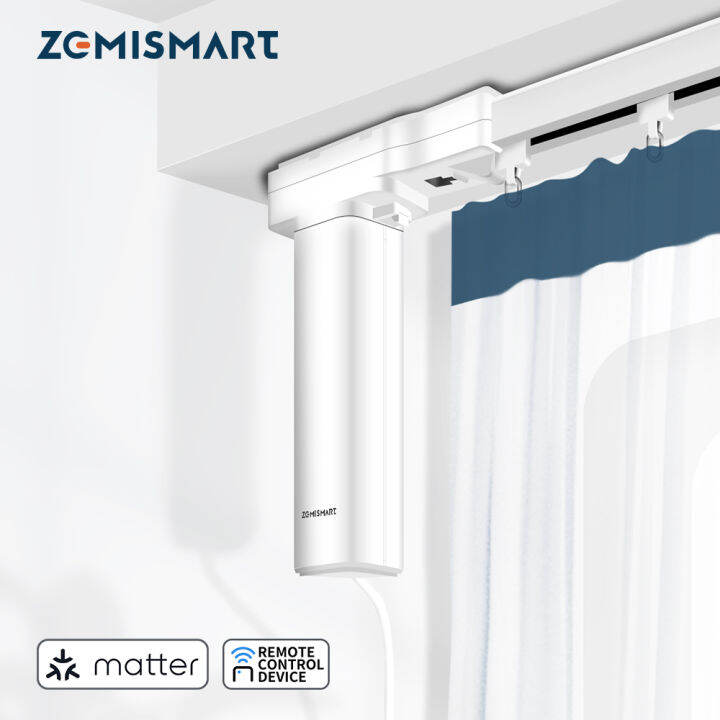 Zemismart Matter Smart Curtain Track Automated Motorized System Matter ...