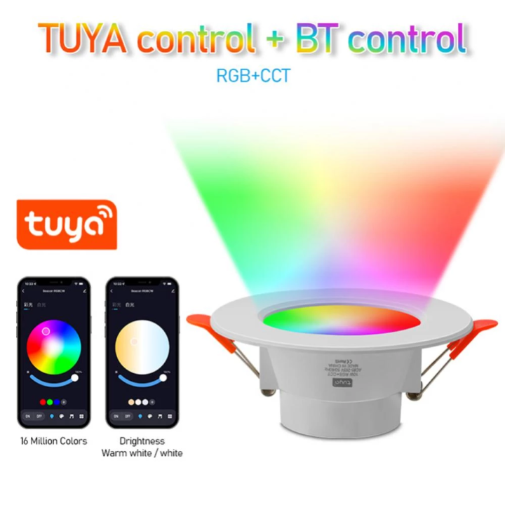 Led Downlight Wifi Tuya Smartlife Dimming Spot Bluetooth Lamp W Rgb Change Warm Cool Light