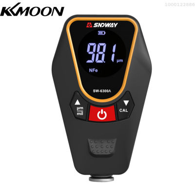 KKmoon SNDWAY เครื่องวัดที่วัดความหนาของสีสำหรับรถยนต์มาตรวัดความหนาของการเคลือบผิวแบบใช้มือถือพร้อม LCD แบล็กไลท์ช่วงการวัด0 ~ 1200μm ความละเอียด0.01μm การตรวจจับอัตโนมัติ Fe /Nfe Μm/mils ปิดอัตโนมัติ