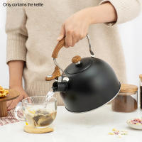 2.5L Durable Large Capacity Stainless Steel Ergonomic With Wood Handle Home Stove Top Automatic Whistling Tea Kettle Kitchen