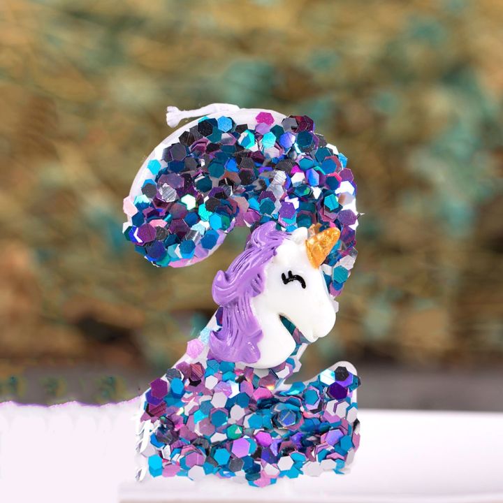 purple-rainbow-horse-unicorn-baby-birthday-candle-decorations-shiny-rhinestone-wedding-smokeless-candle-toppers-baking-supplies