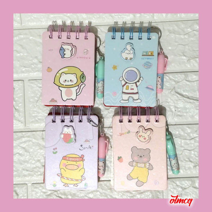 Cute Mini Steno Spring Notepad with Pen Lazada PH