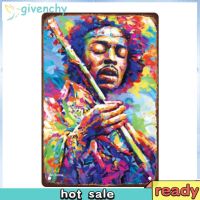 Jimi Hendrix Guitarist Metal Plate Tin Sign Plaque for Bar Club Cafe Art Poster