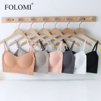 Folomi Student Thin Soft Lingerie Sport Yoga Bras for Teenage Underwear Fixed Cup Push Up With Sponge Pad Underwear Wireless Vest Breast Wrapping Tube Top 40-60KG