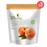 Greenday Crispy Peach /กรีนเดย์ พีชอบกรอบ 75 g (แพค 3 ซอง) l มี 25g *3 ซอง ในห่อใหญ่