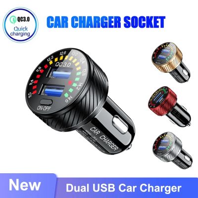 Dual Usb Car Charger Voltmeter