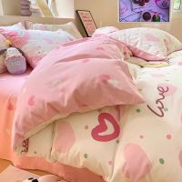 【hot】◊✈▼ 3/4 Piece Cotton Set Korean Flat And Fitted Bed Sheets Comforter Size With Pillowcase