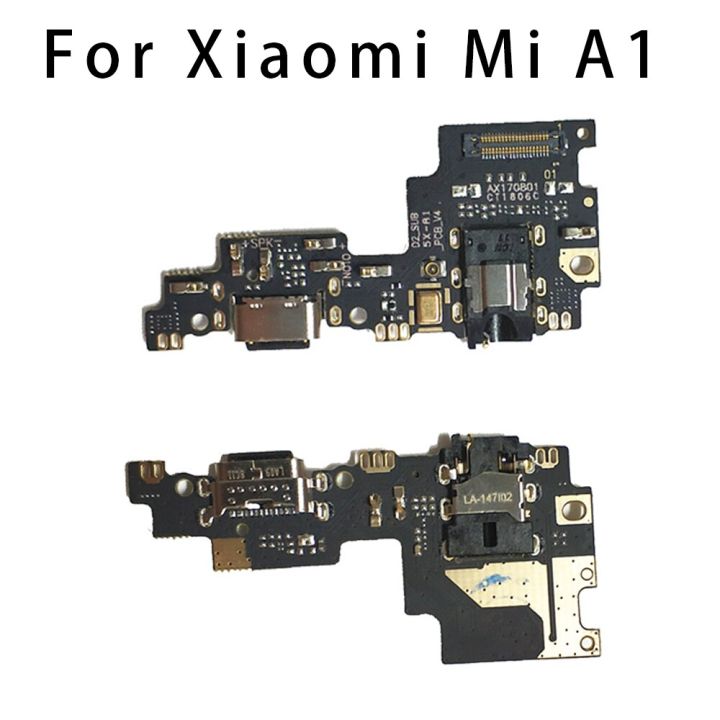 สำหรับ Xiaomi Mi A1พอร์ตเครื่องชาร์จ Usb สายเคเบิลงอได้ริบบิ้นขั้วต่อบอร์ดพีซีบีแท่นชาร์จสายเคเบิลงอได้เสียงแจ็คหูฟัง5x ไมล์