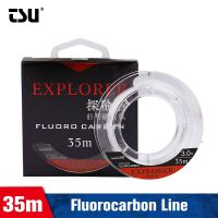 TSURINOYA 35m Fluorocarbon Fishing Line EXPLORER High Strength Leader Main Line Sinking Carp Wire Retail Leader Line Fishing Lines