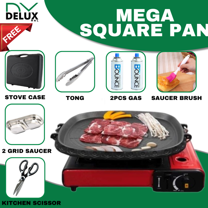COMPLETE SET Mega Set Korean Samgyupsal ORIGINAL Hanaro Grill Pan with