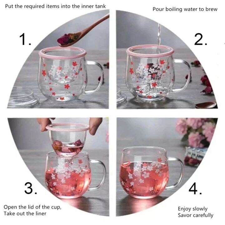 sakura-mug-glass-mug-with-tea-infuser-filter-amp-lid-cherry-blossoms-cup-set-blossoms-flower-teacup-300ml-glasses-drinking