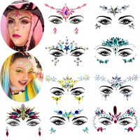 【YF】 Face Tattoo Stickers Drill Eyes Decoration Diamond Jewelry Sticker Rhinestones Masquerade Faced Festival Part