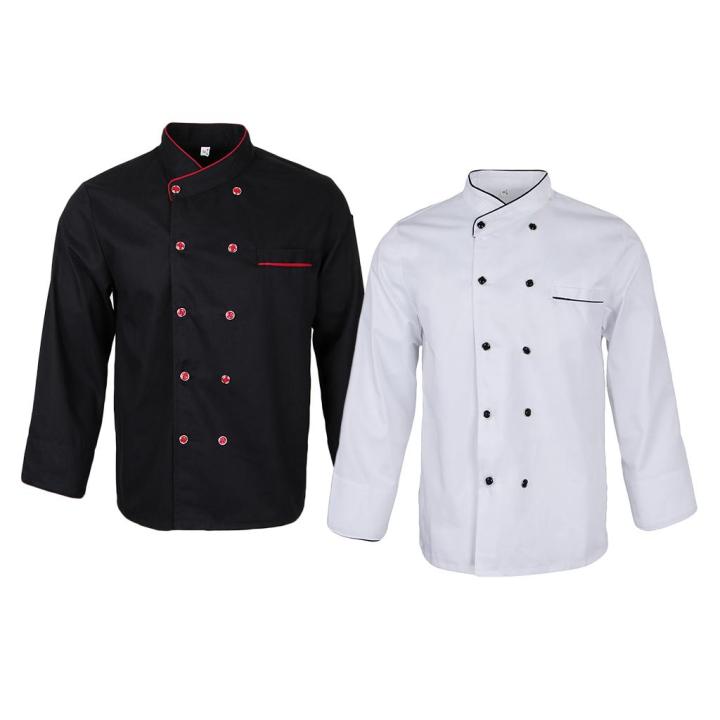 lazaralife-chef-jacket-cook-เครื่องแบบแขนยาวสำหรับร้านอาหารครัวของใช้ในครัวเรือน