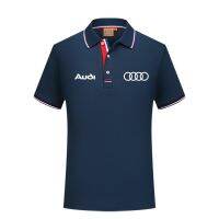 High quality stock AUDI car shop custom work clothes short sleeve A1 A2 A3 A4 A5 A6 A7 A8 Q3 Q5 Q7 Q8 RS1 RS2 RS3 RS4 RS5 RS6 RS7 RS8 outdoor driving POLO shirt T-shirt